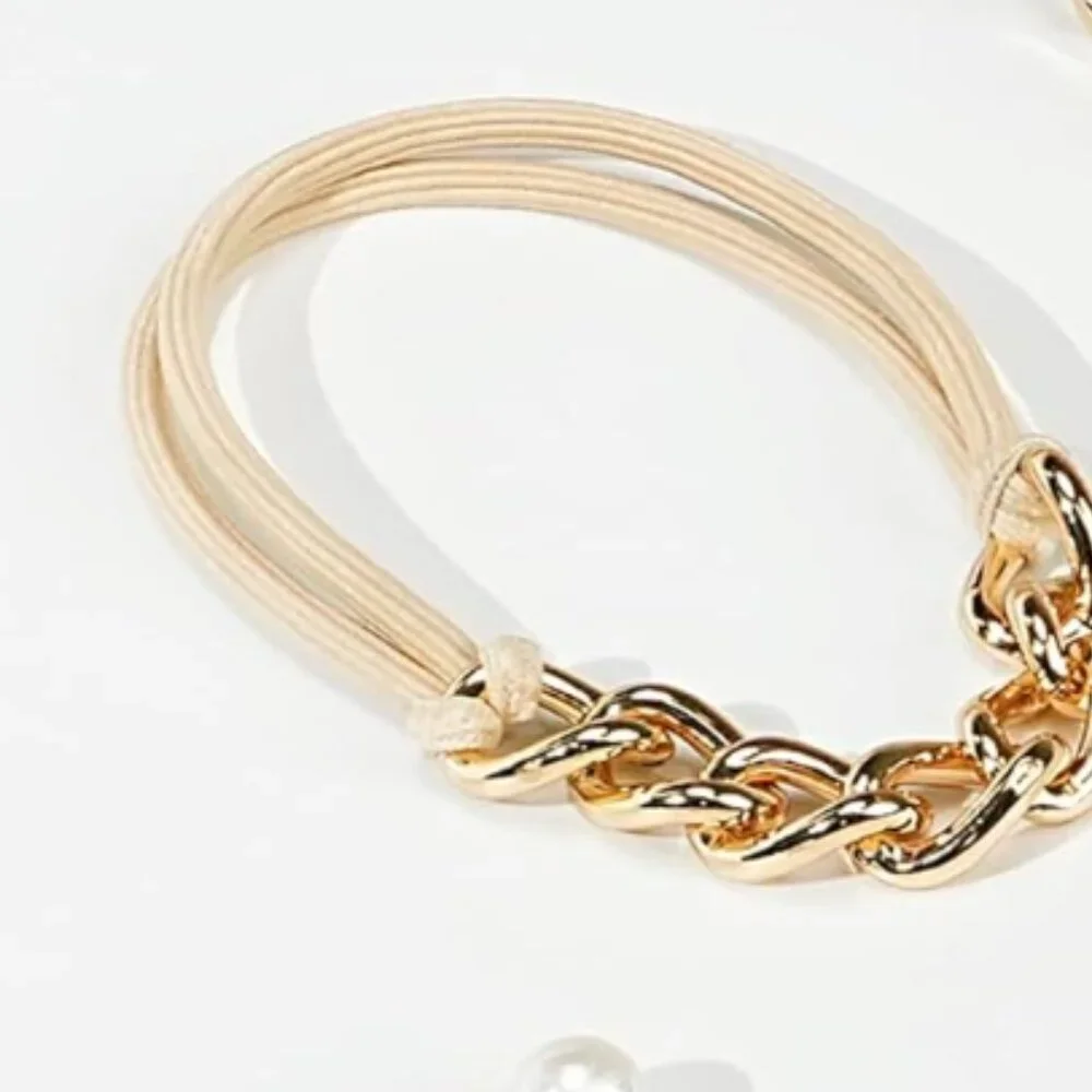 4-Pack Gold Hair Ties
